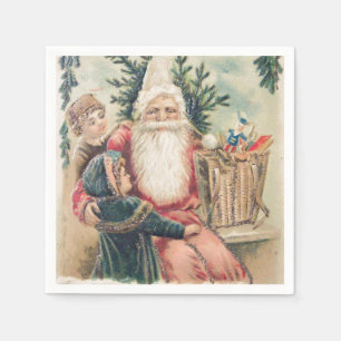 Serviette En Papier Père Noël Joyeux Noël