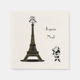 Serviette En Papier Père Noël Joyeux Noel Paris