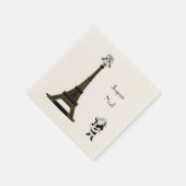 Serviette En Papier Père Noël Joyeux Noel Paris (Coin)