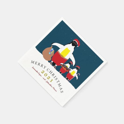 Serviette En Papier Père Noël Little Helpers Napkin (Coin)