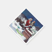 Serviette En Papier Père Noël livre une cargaison de livres par Wyeth (Coin)