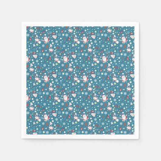 Serviette En Papier Père Noël Love Motif (Devant)