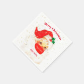 Serviette En Papier Père Noël Mask Joyeux Noël Distances sociales (Coin)