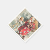 Serviette En Papier Père Noël - Meilleurs voeux de Noël (Coin)