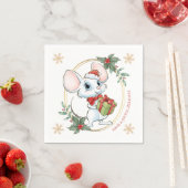 Serviette En Papier Père Noël Mouse Noël Favoriser (En situation)