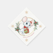 Serviette En Papier Père Noël Mouse Noël Favoriser (Coin)