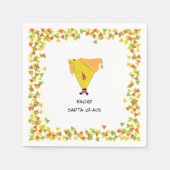 Serviette En Papier Père Noël Nacho avec chips (Devant)