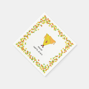 Serviette En Papier Père Noël Nacho avec chips