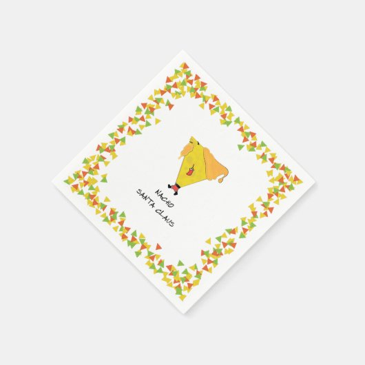 Serviette En Papier Père Noël Nacho avec chips (Coin)