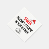 Serviette En Papier Père Noël ne croit pas (Coin)