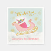 Serviette En Papier Père Noël Noël Sleigh fête d'anniversaire (Devant)