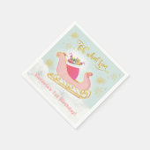 Serviette En Papier Père Noël Noël Sleigh fête d'anniversaire (Coin)