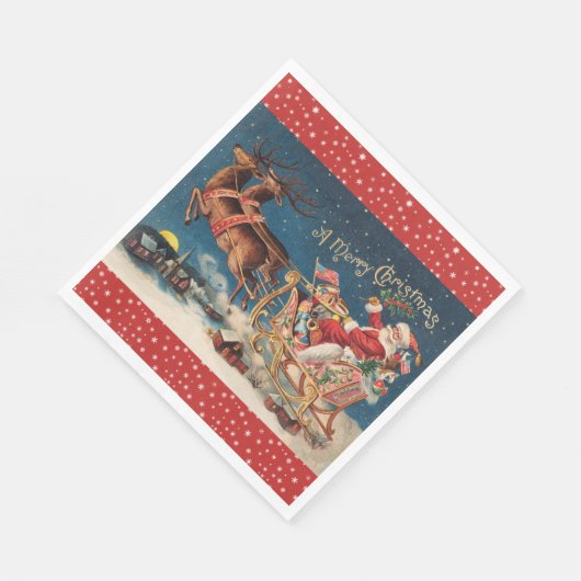 Serviette En Papier Père Noël patriotique (Coin)