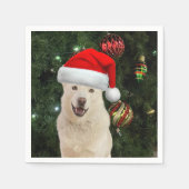 Serviette En Papier Père Noël Paws - Husky Chig Napkins de Noël (Devant)