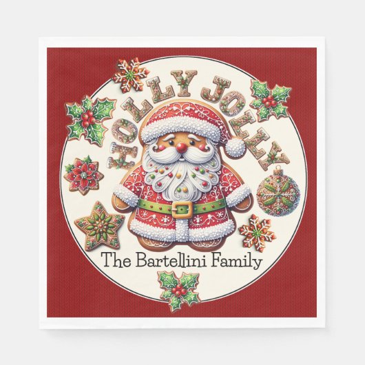 Serviette En Papier Père Noël précieux (Devant)