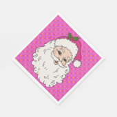 Serviette En Papier Père Noël rose chaud (Coin)