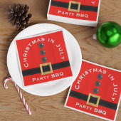 Serviette En Papier Père Noël rouge Noël en juillet Personnalisé Naple