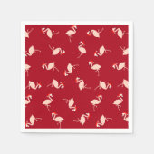 Serviette En Papier Père Noël saisonnier Flamants roses Bourgogne Moti (Devant)
