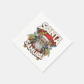 Serviette En Papier Père Noël Samurai (Coin)