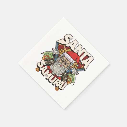 Serviette En Papier Père Noël Samurai (Coin)