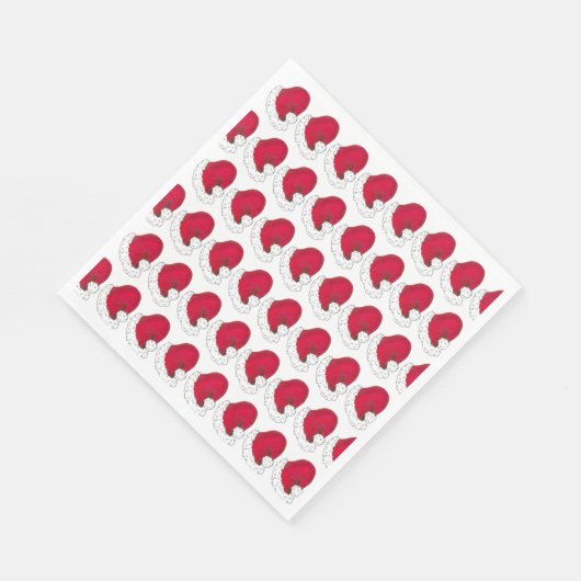 Serviette En Papier Père Noël Secret Père Noël Casquette rouge (Coin)