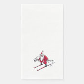 Serviette En Papier Père Noël Skiing serviettes de toilette (Devant)