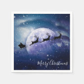 Serviette En Papier Père Noël Sleigh | Imaginaire Galaxy Christmas Nig (Devant)