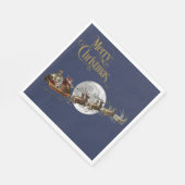 Serviette En Papier Père Noël Sleigh Ride (Coin)