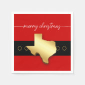 Serviette En Papier Père Noël Texas Belt Buckle Noël (Devant)