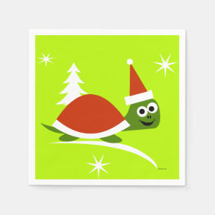 Serviette En Papier Père Noël Turtle Papier de Noël