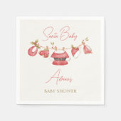 Serviette En Papier Père Noël Vêtements pour bébés Baby shower pour ga (Devant)