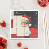 Serviette En Papier Père Noël vintage (En situation)