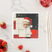 Serviette En Papier Père Noël vintage (En situation)