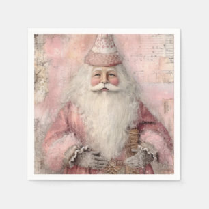 Serviette En Papier Père Noël Vintage Fêtes