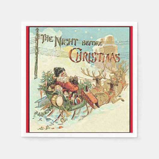 Serviette En Papier Père Noël Vintage Père Noël (Devant)