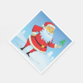 Serviette En Papier Père Noël Whimsical avec Mini Arbre de Noël (Coin)