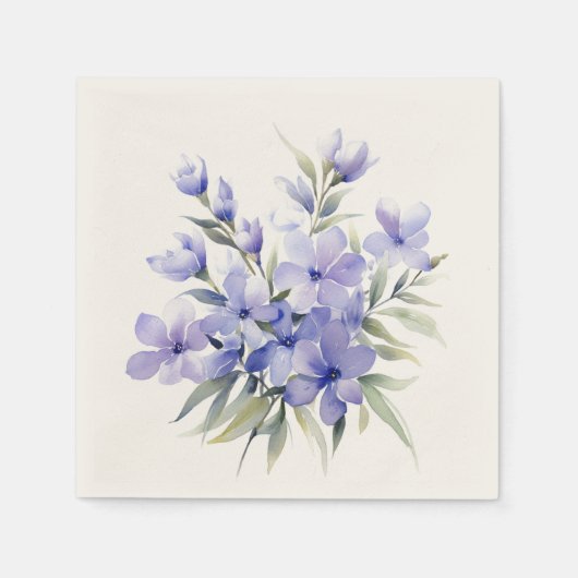 Serviette En Papier Périodes violettes : serviettes Mariages personnal (Devant)