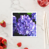 Serviette En Papier Périwinkel hydrangeas violet bleu fleur floral (En situation)