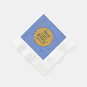 Serviette En Papier Périwinkle Blue Starmap Anniversaire (Coin)