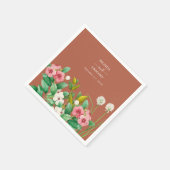 Serviette En Papier Périwinkle Burnt Orange Terracotta Mariage (Coin)