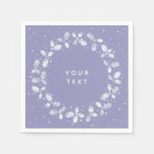 Serviette En Papier Périwinkle main imprimé Holly Wreath Noël (Devant)