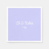 Serviette En Papier Périwinkle violet personnalisé (Devant)