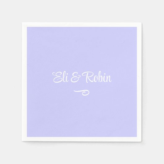 Serviette En Papier Périwinkle violet personnalisé (Devant)