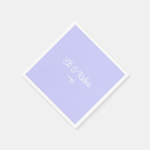 Serviette En Papier Périwinkle violet personnalisé (Coin)