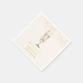 Serviette En Papier Perles Bow Et Fête des mariées Prosecco (Coin)