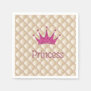 Serviette En Papier Perles Chic Charmantes ,Tiare, Princesse,Pailleté