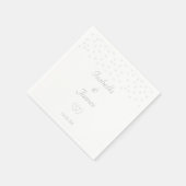 Serviette En Papier Perles chic sur Mariage blanc (Coin)
