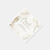 Serviette En Papier Perles de luxe et Fête des mariées Prosecco (Coin)