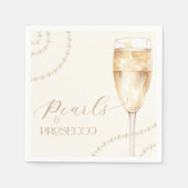 Serviette En Papier Perles d'or et Fête des mariées de poursuites (Devant)