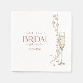 Serviette En Papier Perles Et Fête des mariées De Poursuites (Devant)